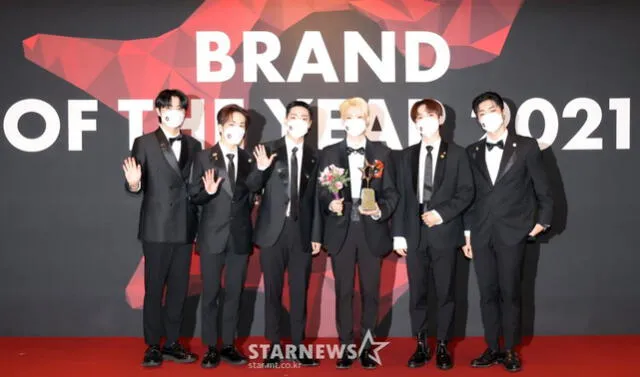 ONF en los 2021 Brand of the year awards. Foto: Starnews