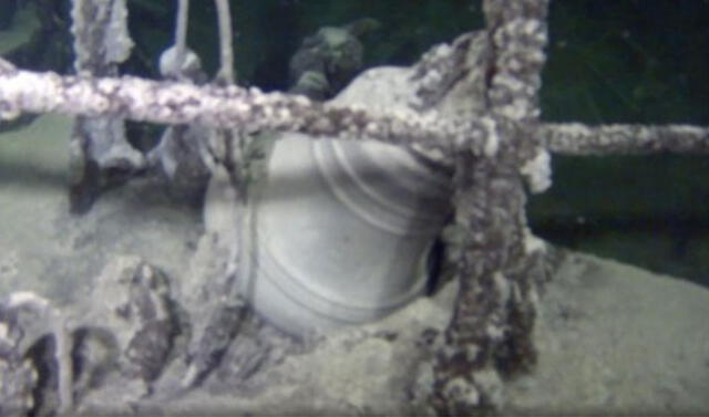 La campana del buque hospital 'Armenia', hundido en el mar Negro. Crédito: Europa Press.