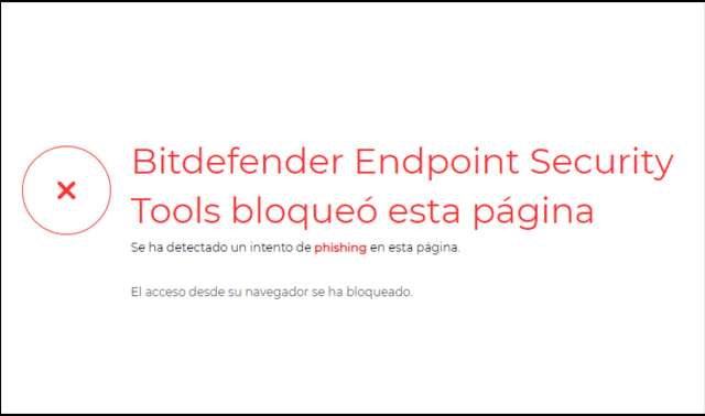  Nuestro antivirus detectó que se trata de un intento de 'phishing'. Foto: captura de la web   