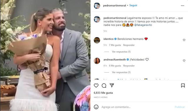 Pedro Moral se pronuncia tras su casamiento. Foto: Pedro Moral/ Instagram