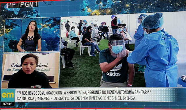 Anuncio de directora de Inmunizaciones del Minsa. Foto: Vanessa López