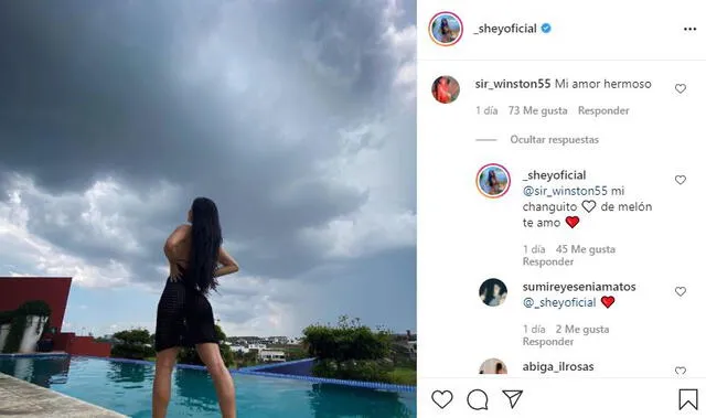 Sheyla Rojas se emociona con mensaje de amor de su novio Sir Winston. Foto: captura/Instagram