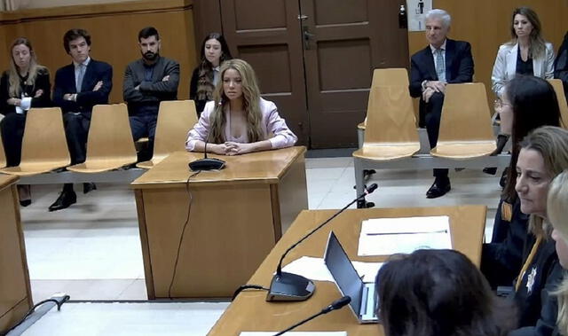 Shakira en los tribunales de Barcelona. Foto: difusión   