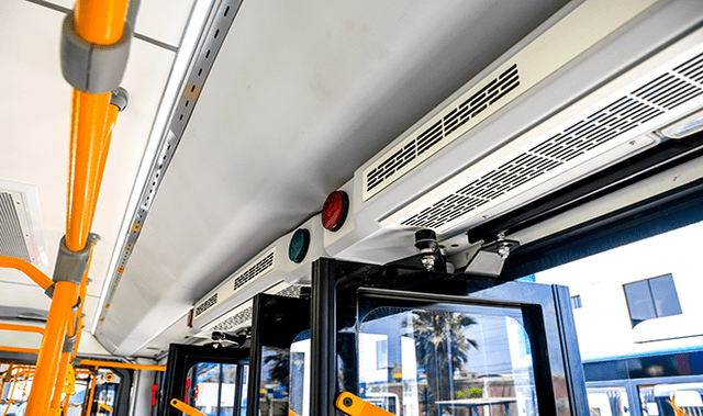 Sistema de aire acondicionado en las nuevas unidades. Foto: ATU Sistema de aire acondicionado en las nuevas unidades. Foto: ATU