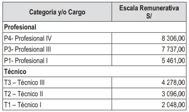 Nueva escala remunerativa para trabajadores del Minedu. Fuente: Diario El Peruano