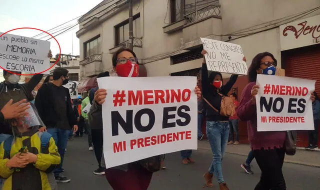 Tacna. Cartel de protesta de manifestante. Foto: Liz Ferrer