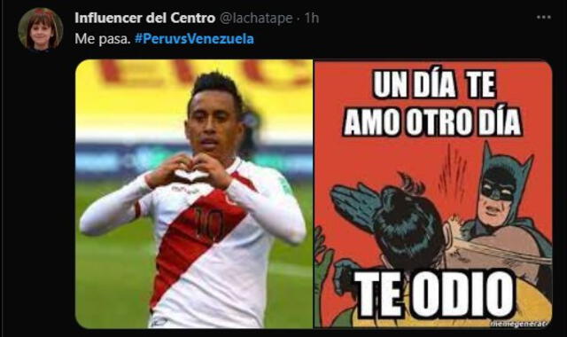 Mejores memes del Perú vs. Venezuela por las eliminatorias. Foto: Twitter