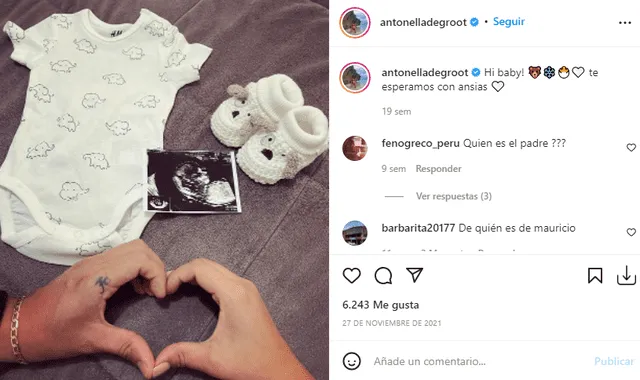 Antonella De Groot está embarazada. Foto: captura/Instagram