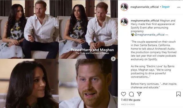 Harry y Maghan aparecen públicamente. Foto: Instagram / Meghanmarkle_official