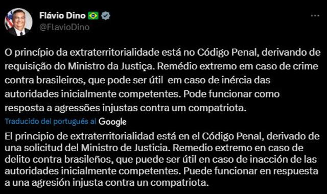 Dino fue gobernador de Maranhao de 2015 a 2022. Foto: Twitter @FlavioDino   