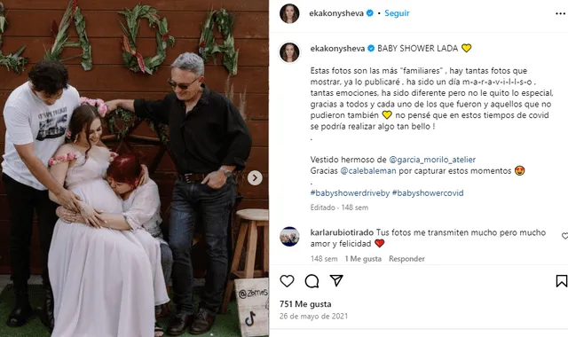  Ekaterina Konysheva compartió fotos de lo que fue su baby shower. Foto: Instagram/Ekaterina Konysheva    