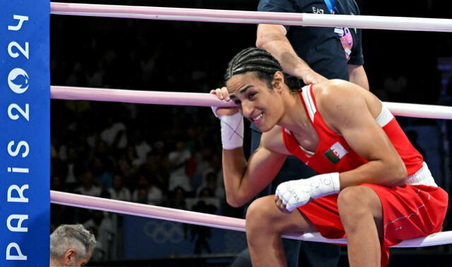  Imane Khelif, en su carrera profesional, tiene el 35% de peleas perdidas. Foto: AFP   