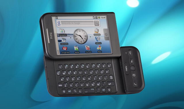 Así lucía el HTC Dream, el primer teléfono con Android. Foto: Xataka Así lucía el HTC Dream, el primer teléfono con Android. Foto: Xataka