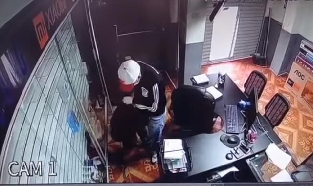 Áncash Chimbote robo en tienda de celulares policías