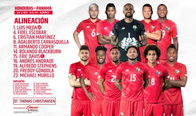 Equipo titular de Panamá ante Honduras. Foto: Twitter @fepafut