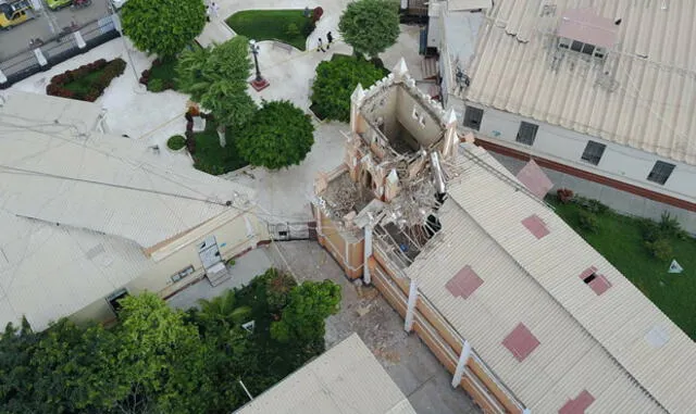 Colapsó capilla del Hospital Las Mercedes de Chiclayo | VIDEO 