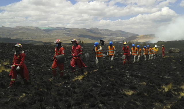 Porcón incendio forestal bomberos Cajamarca