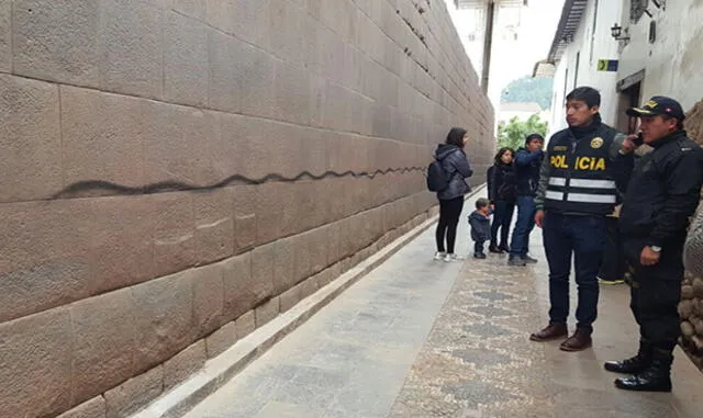 Cusco: Nuevo atentado contra muros incas del templo Koricancha [VIDEO]