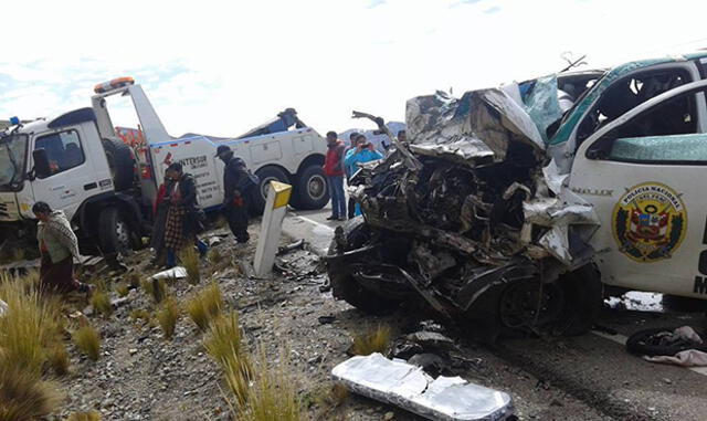 Dos policías muertos en accidente de tránsito en Puno