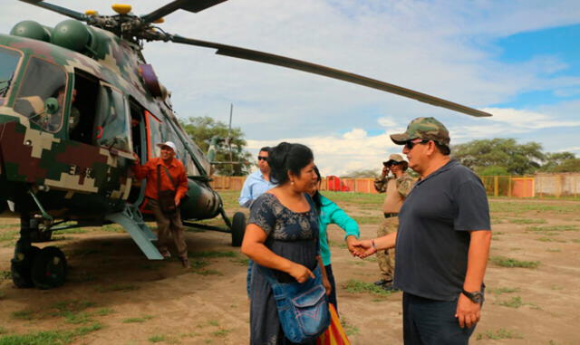 Lambayeque: Helicóptero rescata a niños varados en vía que une Mórrope con la región Piura | VIDEO