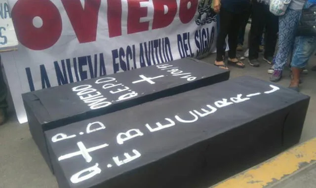 Chiclayo: Trabajadores de Tumán “velaron” féretros de Oviedo y Becerril [VIDEO]