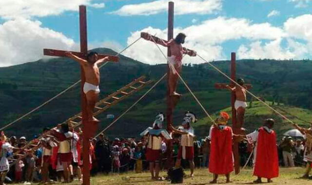Con fervor reviven Vía Crucis de Cristo en varias ciudades de la región La Libertad  [FOTOS]