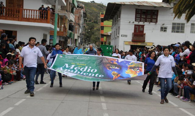 Municipalidad de Bambamarca realizó colorido pasacalle por el Día Mundial del Medio Ambiente