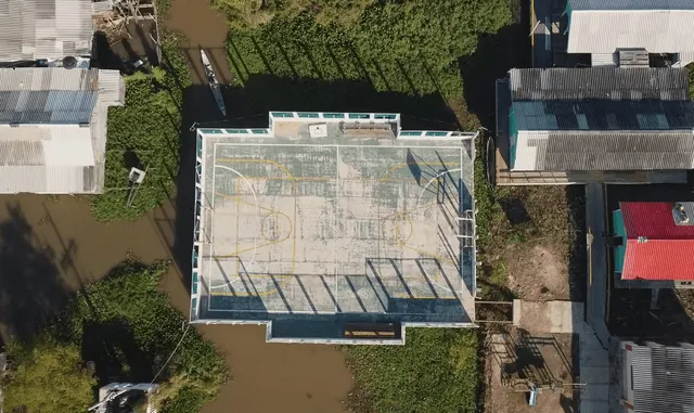 Cancha de fútbol de Nueva Venecia. Foto: captura de Youtube/Sebas estuvo aquí   