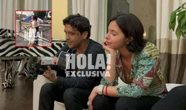  Ángela Aguilar y Christian Nodal lucen juntos. Foto: Hola! Exclusiva   