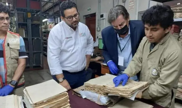 El documento descubierto revela una disputa entre Manuel de Azante y Jorge Capelo sobre bienes compartidos. Foto: Andina.   