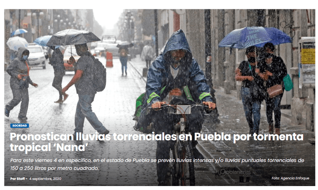  La imagen del hombre en bicicleta circula desde el 2020. Foto: captura en web / Poblanerías.    