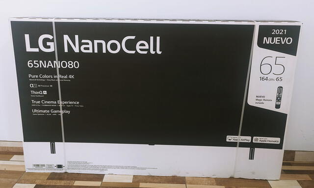 Caja del LG NanoCell de 65 pulgadas