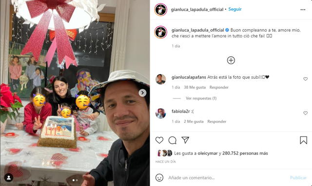 Gianluca Lapadula: el tierno mensaje del 'Bambino' por el cumpleaños de su esposa