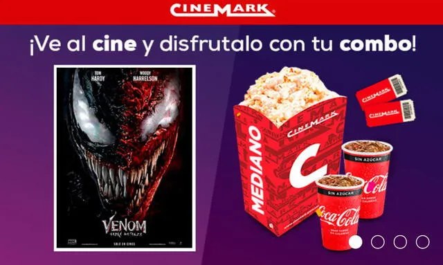Cartelera Cinermark Perú y sus promociones en Cuponidad. Foto: captura cuponidad.pe