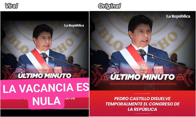 Comparación de gráficas. Foto: captura en Facebook e Instagram - LR.