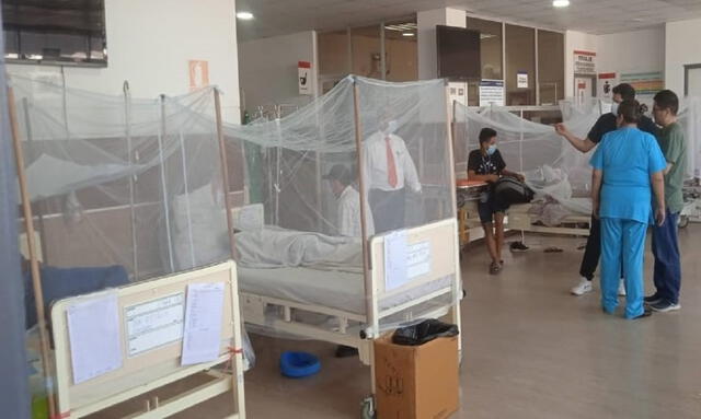 Crisis sanitaria. La Contraloría encontró serias deficiencias en la atención de pacientes, lo cul puede aumentar el contagio del dengue en el Hospital Regional Lambayeque. Foto: Contraloría   
