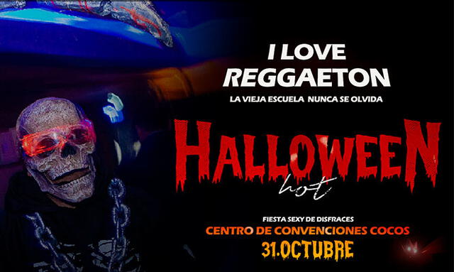  Promocional del I Love Reggaetón 2023 - Halloween Hot. Foto: Cuponidad   