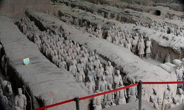 Un de los lugares restringidos para las personas es la Tumba de Qin Shi Huang, China. Foto: @tusmedios/X   