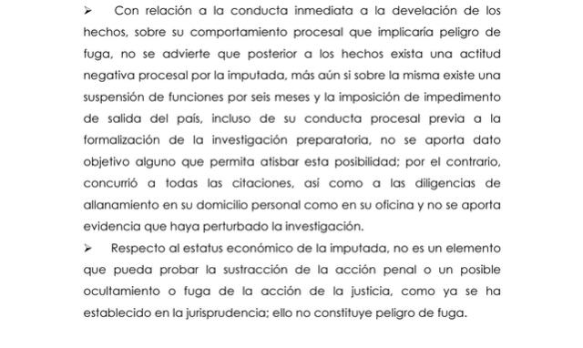  Resolución del Poder Judicial sobre la fiscal Elizabeth Peralta.   