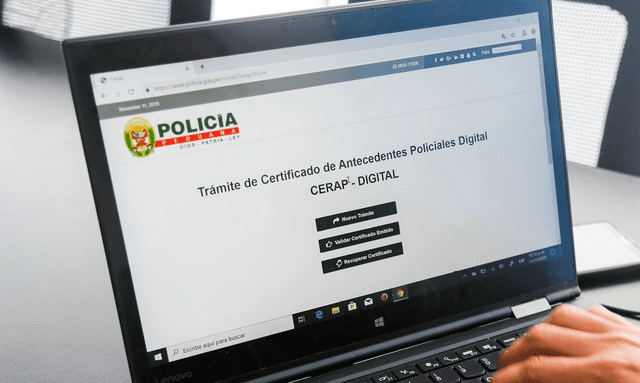 Debes pagar S/5.40 para obtener tu certificado de antecedentes policiales. Foto: Andina   