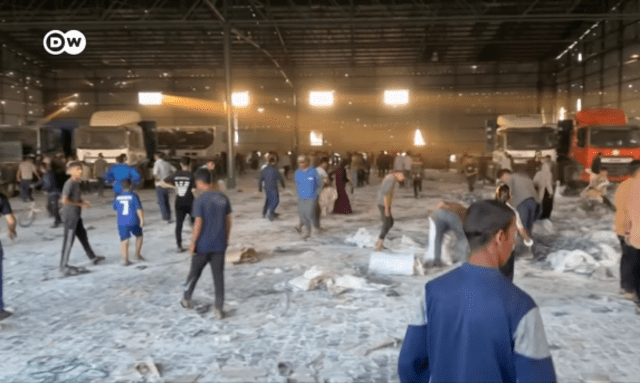 <em> Reporteros de DW llegó a las instalaciones saqueadas. Foto: captura de pantalla. </em>   