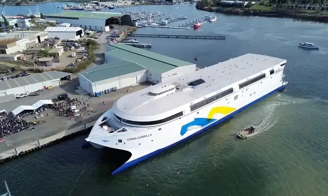 Un ferry de gran porte comenzará a operar próximamente en la ruta entre Argentina y Uruguay. Foto: Incat. Un ferry de gran porte comenzará a operar próximamente en la ruta entre Argentina y Uruguay. Foto: Incat.
