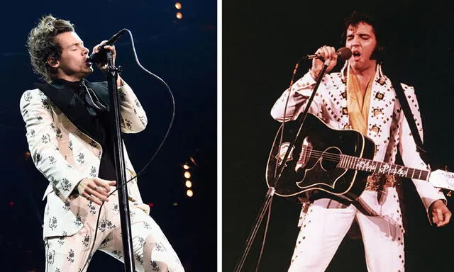Harry Styles, Elvis Presley. Foto: composición/ difusión/ Instagram