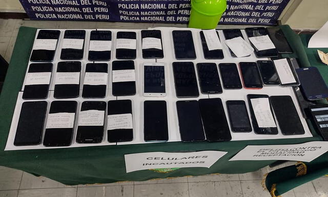 Arequipa: Policía detiene a tres integrantes de una familia con 36 celulares robados