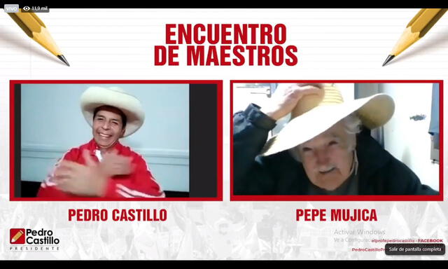 Reunión de Pedro Castillo y Pepe Mujica.