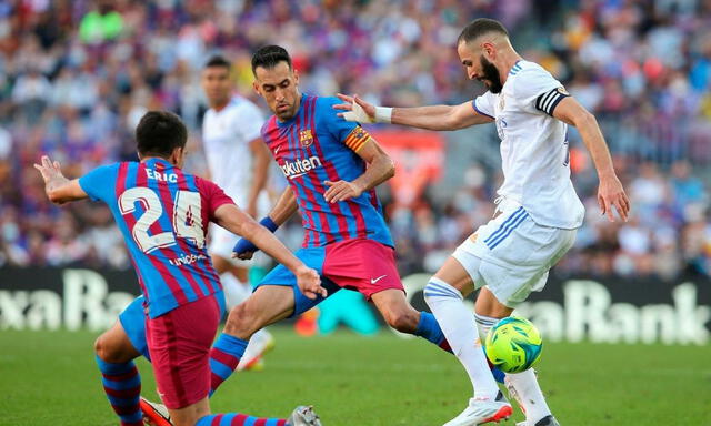 Busquets y Benzema son los capitanes de sus respectivos equipos. Foto: Liga Santander.