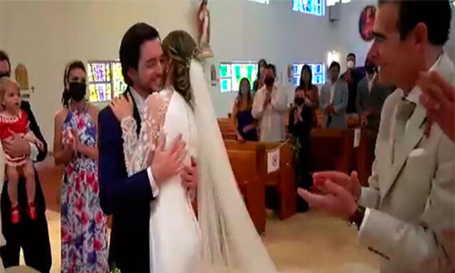 Imágenes de la boda de Carla Mauri. Foto: captura de Zoom Imágenes de la boda de Carla Mauri. Foto: captura de Zoom
