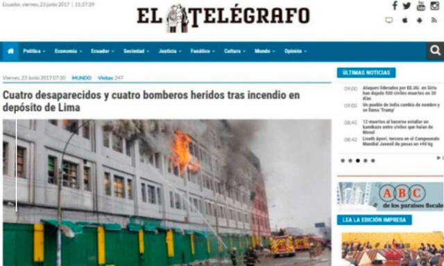 Incendio en Las Malvinas: Prensa internacional informó sobre el siniestro [FOTOS]