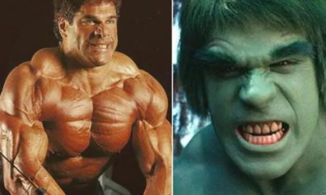 Lou Ferrigno como "Hulk". Foto: composición