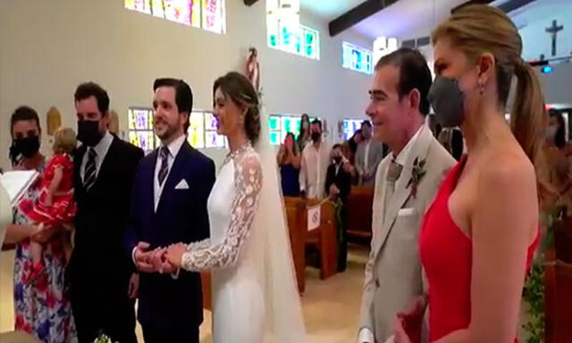 Imágenes de la boda de Carla Mauri. Foto: captura de Zoom Imágenes de la boda de Carla Mauri. Foto: captura de Zoom